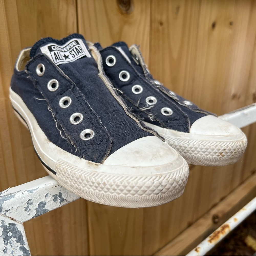 Slip on Converse no tie navy blue